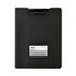 Munhwa File F935-7 Premium A4 PU Leather Report Folder with Lever Clip Pen Holder and Name Tag Slot Black